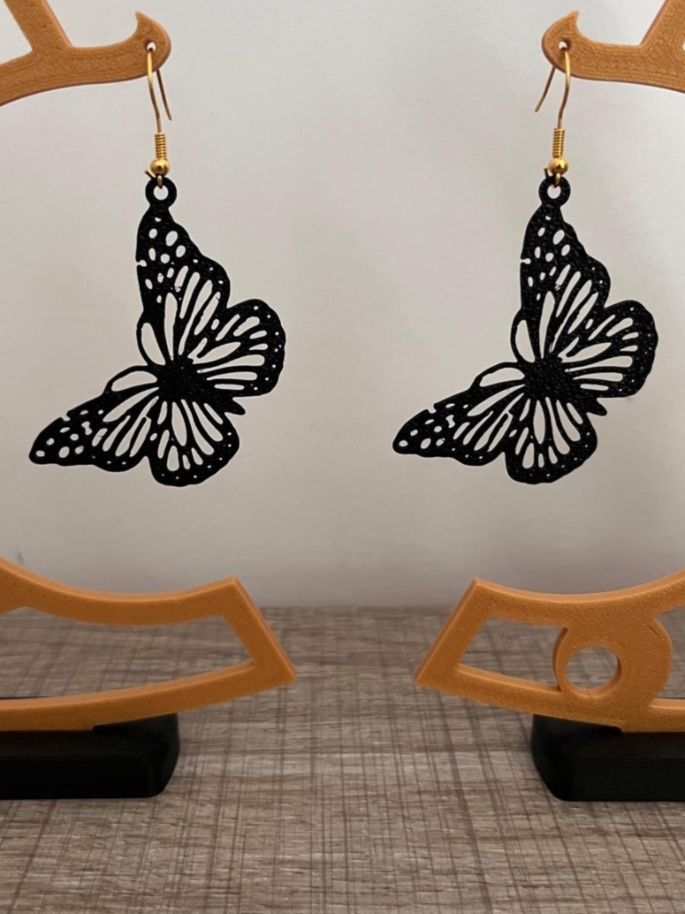 Black Butterfly Dangle Earrings - Women's Accessories